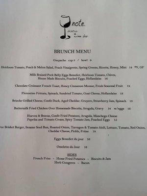Menu photo 1 Note Bistro & Wine Bar Harrisburg, PA Menu photo 1 Note Bistro & Wine Bar Harrisburg, PA