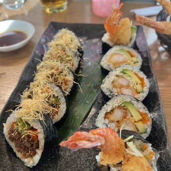 Shimogamo - Ox tail roll and tempura roll - Japanese Near Me - Gilbert, Arizona Shimogamo - Ox tail roll and tempura roll - Japanese Near Me - Gilbert, Arizona