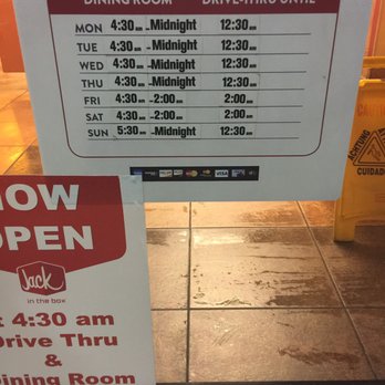 Jack in the Box - Door says open until 2am but they were locked!!!! I was there at 12:55am - Fast Food Near Me - Simi Valley, California
