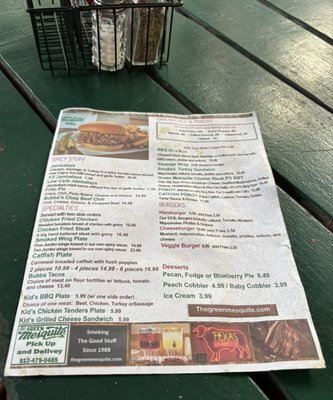 Menu photo 3 The Green Mesquite BBQ & More Austin, TX Menu photo 3 The Green Mesquite BBQ & More Austin, TX