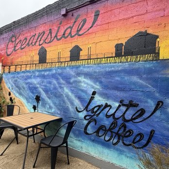 Ignite Coffee - Mural and passion fruit - Coffee & Tea Near Me - Oceanside, California
