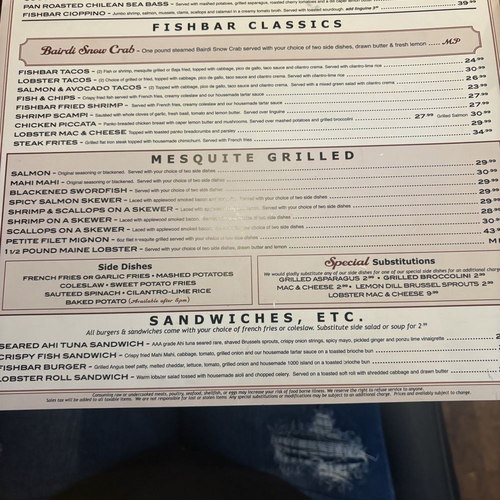 FishBar - Menu - Seafood Near Me - Manhattan Beach, California FishBar - Menu - Seafood Near Me - Manhattan Beach, California