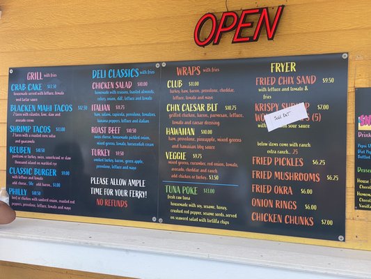 Menu photo 1 Snack Shack Hatteras, NC Menu photo 1 Snack Shack Hatteras, NC