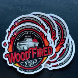 Marcelinos Wood Fired Pizza - Our stickers
