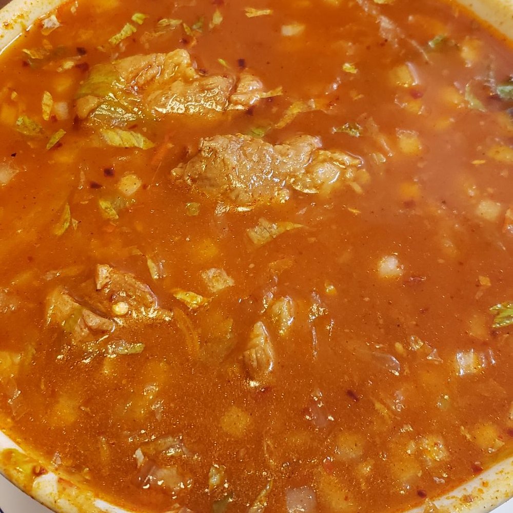 El Pulgarcito - Pork Pozole with hominy. SO F'in DELICIOUS!!!! Big chunks of pork - Salvadoran Near Me - Sparks, Nevada El Pulgarcito - Pork Pozole with hominy. SO F'in DELICIOUS!!!! Big chunks of pork - Salvadoran Near Me - Sparks, Nevada