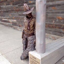 Jackson Hole Museum - Statue out front.