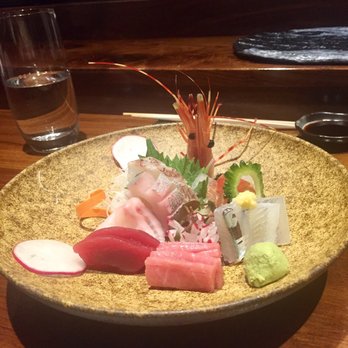 Kosaka - Sashimi platter, including blue fin tuna, Tori, snapper and jumbo shrimp (with head). - Japanese Near Me - New York, New York Kosaka - Sashimi platter, including blue fin tuna, Tori, snapper and jumbo shrimp (with head). - Japanese Near Me - New York, New York