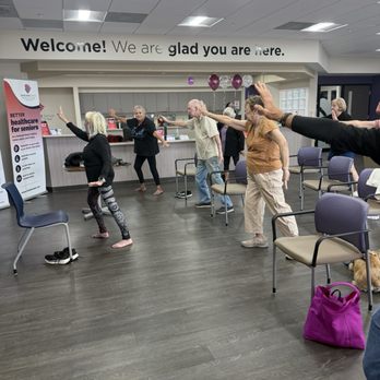 Dedicated Senior Medical Center - Leslie, Boni , Carol & Boni in lobby doing Tai Chi - Family Practice Near Me - Largo, Florida Dedicated Senior Medical Center - Leslie, Boni , Carol & Boni in lobby doing Tai Chi - Family Practice Near Me - Largo, Florida