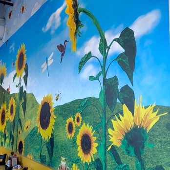 The Flying Biscuit Cafe - Hand painted sunflower wall - Breakfast & Brunch Near Me - Kennesaw, Georgia The Flying Biscuit Cafe - Hand painted sunflower wall - Breakfast & Brunch Near Me - Kennesaw, Georgia