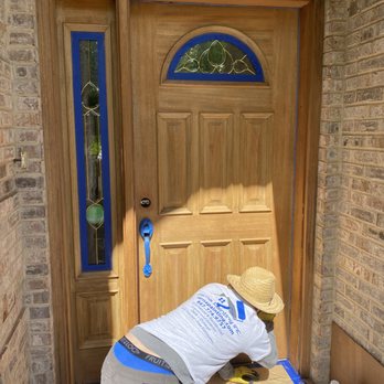 Serna Painting - Stripping front door - Painters Near Me - Beach Park, Illinois