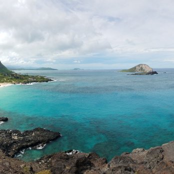 Kaupo Beach Park - Panorama from the viewpoint overlooking the beach - Parks Near Me - Waimanalo, Hawaii