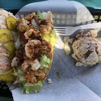 Bayou Bites - Grilled shrimp po boy and potato salad - Cajun/Creole Near Me - Dunedin, Florida Bayou Bites - Grilled shrimp po boy and potato salad - Cajun/Creole Near Me - Dunedin, Florida