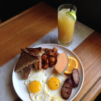 Pearl Diver - PD Classic - 2 Eggs, Hollywood flat-top potatoes, smoked Polish sausage and toast $13 - Seafood Near Me - Toronto, Ontario Pearl Diver - PD Classic - 2 Eggs, Hollywood flat-top potatoes, smoked Polish sausage and toast $13 - Seafood Near Me - Toronto, Ontario