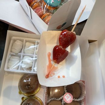 Sweet Box - 3/2026 don't miss out on their sweet treats: macarons, dragon beard candy, mochi wrapped Dubai chocolate, Tanghulu strawberries - Candy Stores Near Me - Buena Park, California