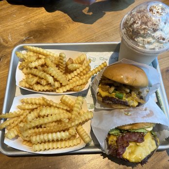 Shake Shack Pinecrest - Fries, Avocado Bacon Burger, Korean BBQ Burger, and a Maple Snickerdoodle Shake. - Burgers Near Me - Orange Village, Ohio