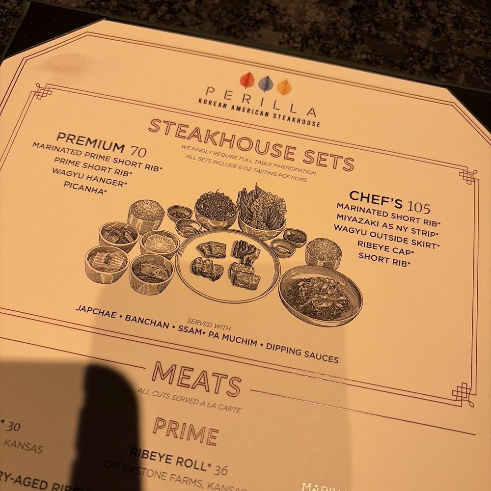 Perilla korean steakhouse - menu - Steakhouses Near Me - Chicago, Illinois Perilla korean steakhouse - menu - Steakhouses Near Me - Chicago, Illinois