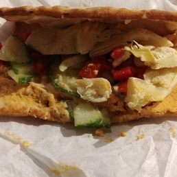 Mediterranean sub on flatbread -- 6 inch Mediterranean sub on flatbread -- 6 inch