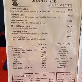Sidoh Cafe - Menu - Coffee & Tea Near Me - Los Angeles, California Sidoh Cafe - Menu - Coffee & Tea Near Me - Los Angeles, California