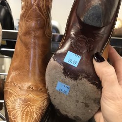 Salvation Army - Designer boots, several seasons outdated, for an upscale consignment store price...