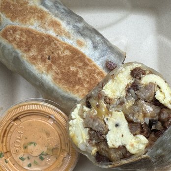 Whale Bites Cafe - Breakfast Burrito with dipping sauce - Breakfast & Brunch Near Me - Depoe Bay, Oregon Whale Bites Cafe - Breakfast Burrito with dipping sauce - Breakfast & Brunch Near Me - Depoe Bay, Oregon
