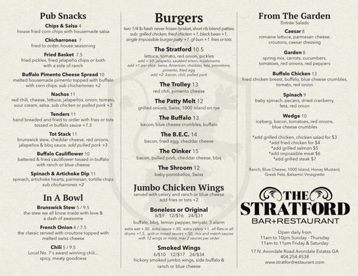 Menu photo 7 The Stratford Avondale Estates, GA Menu photo 7 The Stratford Avondale Estates, GA