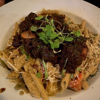 Charm Bar & Restaurant - Rasta Pasta with oxtail was also - Caribbean Near Me - Brooklyn, New York
