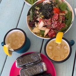 Spam musubi, Moscow mules, ahi tune poke bowl, edamame Spam musubi, Moscow mules, ahi tune poke bowl, edamame