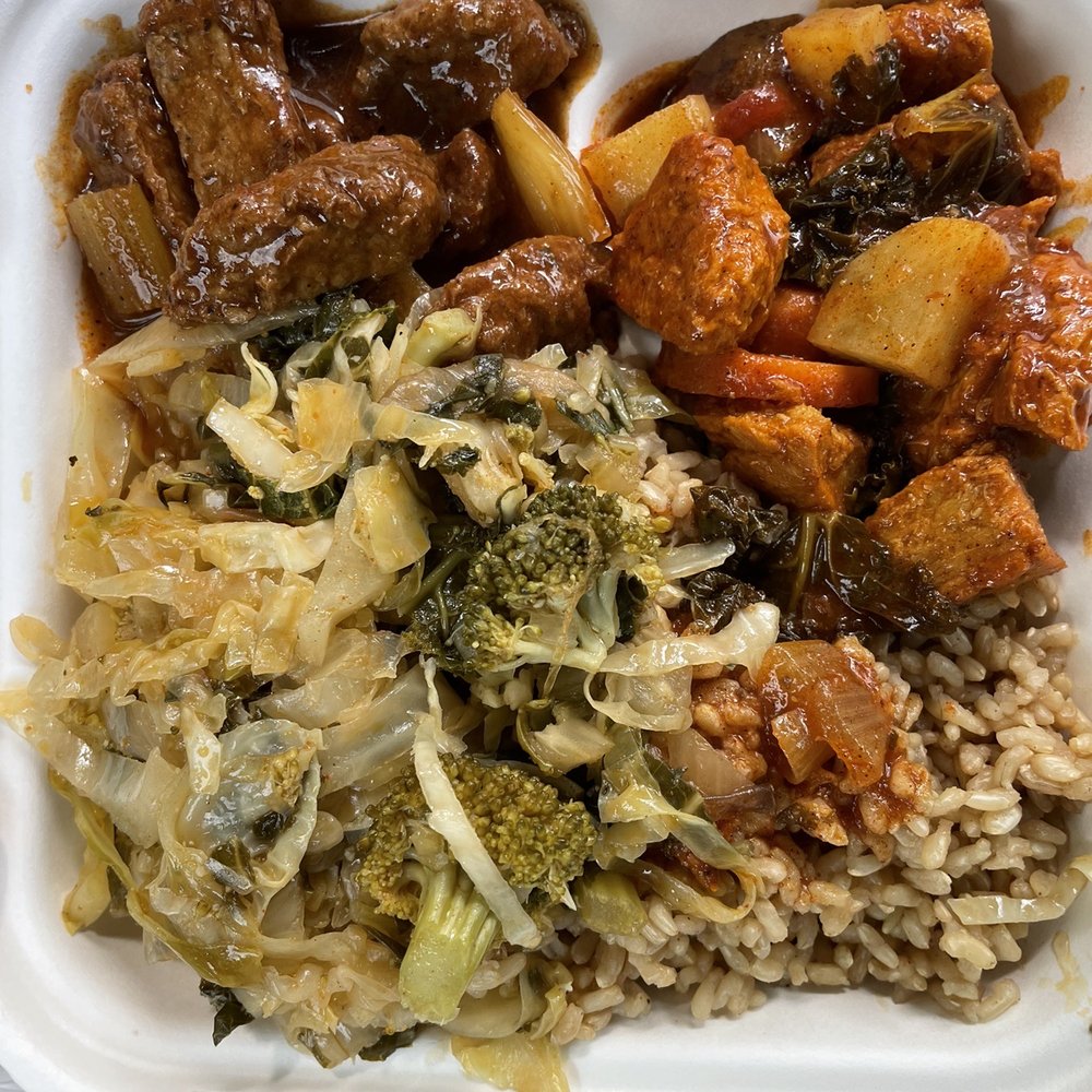 Veggie steak and veggie chicken. AMAZING, I enjoyed the chicken a bit more. Veggie steak and veggie chicken. AMAZING, I enjoyed the chicken a bit more.