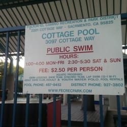 Cottage Pool - Hours and admission price