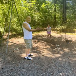 American Heritage Campground - Playground area super old school but in great shape and perfect for my 4 year old