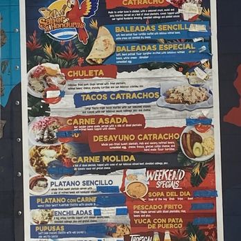 Sabor a Honduras - Menu without prices = charge what they want - Honduran Near Me - Austin, Texas