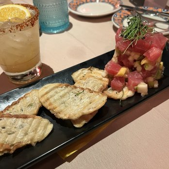 Olé Tapas Bar & Kitchen - Ahi Tuna Tartare Tower Crudo - Spanish Near Me - Long Beach, California Olé Tapas Bar & Kitchen - Ahi Tuna Tartare Tower Crudo - Spanish Near Me - Long Beach, California