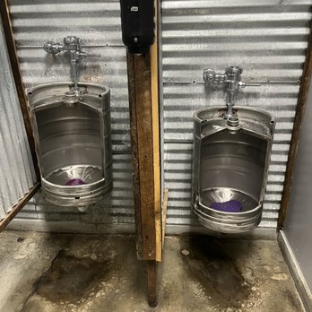 Yellowhammer Brewing - Urinals made out of kegs. - Breweries Near Me - Huntsville, Alabama Yellowhammer Brewing - Urinals made out of kegs. - Breweries Near Me - Huntsville, Alabama