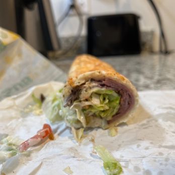 Subway - Wtf am I eating. Roast beef sandwich hot dog style. - Sandwiches Near Me - Mukwonago, Washington