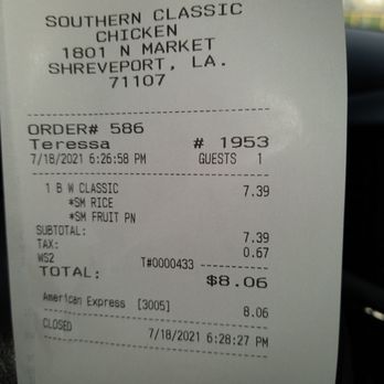 Southern Classic Chicken - 2 piece white 1 side 1 drink = too much - Chicken Shop Near Me - Shreveport, Louisiana Southern Classic Chicken - 2 piece white 1 side 1 drink = too much - Chicken Shop Near Me - Shreveport, Louisiana