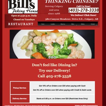 Bill’s Peking House - false advertising, bravo. - Dim Sum Near Me - Calgary, Alberta
