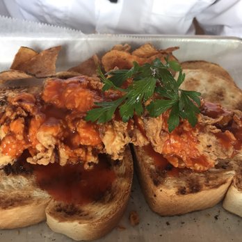 Bluetop - Spicy chicken sandwich - Bars Near Me - Chamblee, Georgia