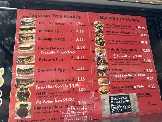 Menu photo 2 Taquitos Tres Marias San Antonio, TX