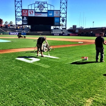 Oracle Park - Putting down the postseason graphics - Stadiums & Arenas Near Me - San Francisco, California