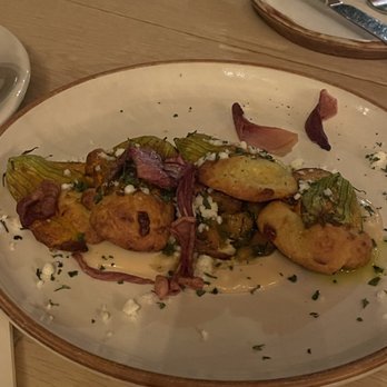 Corkfire Kitchen - Jalapeno Cornbread Stuffed Squash Blossom - New American Near Me - Temecula, California