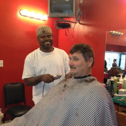 Mike getting a fade