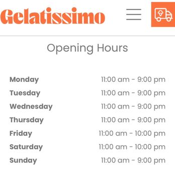Gelatissimo - Store hours. - Gelato Near Me - Newport Beach, California
