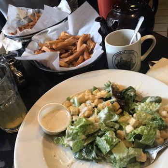 The British Chip Shop - Caesar salad with chips and tea - British Near Me - Haddonfield, New Jersey The British Chip Shop - Caesar salad with chips and tea - British Near Me - Haddonfield, New Jersey