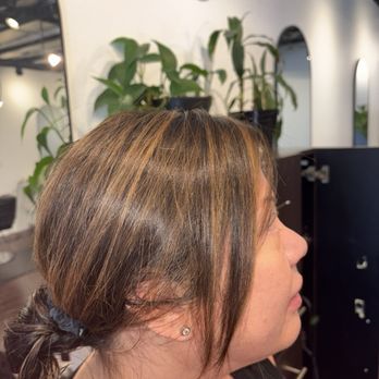 Vincent Michael Salon - Dimensional brunette with golden highlight foliage - Hair Salons Near Me - San Juan Capistrano, California Vincent Michael Salon - Dimensional brunette with golden highlight foliage - Hair Salons Near Me - San Juan Capistrano, California