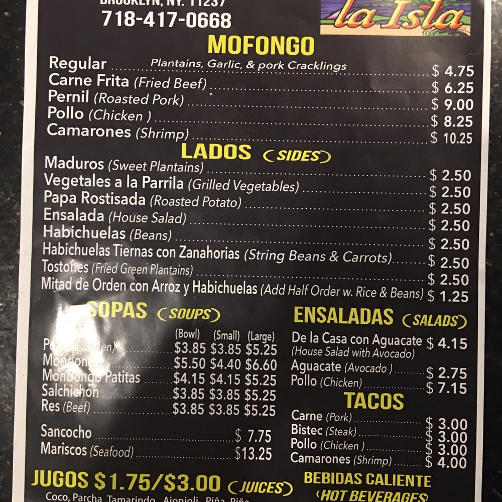 La Isla - Menu - Latin American Near Me - Brooklyn, New York La Isla - Menu - Latin American Near Me - Brooklyn, New York