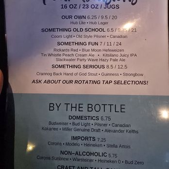 The Hub  - Menu - Pubs Near Me - Penticton, British Columbia