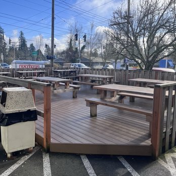John's Marketplace - Outside seating deck - Beer, Wine & Spirits Near Me - Portland, Oregon