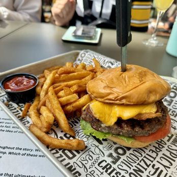 City Kitchen - The Bacon Royale - Toasted brioche, house patty, bacon aioli, lettuce, tomato, onion, cheese sauce, American cheese, bacon jam, crispy bacon - New American Near Me - Pittsburgh, Pennsylvania