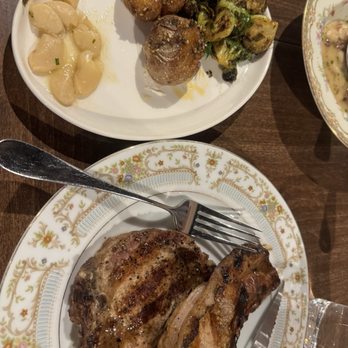 Helen - Lima beans, potatoes, brussel sprouts, & pork chop. - Southern Near Me - Birmingham, Alabama