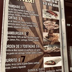 Casita Vizuet - Menu